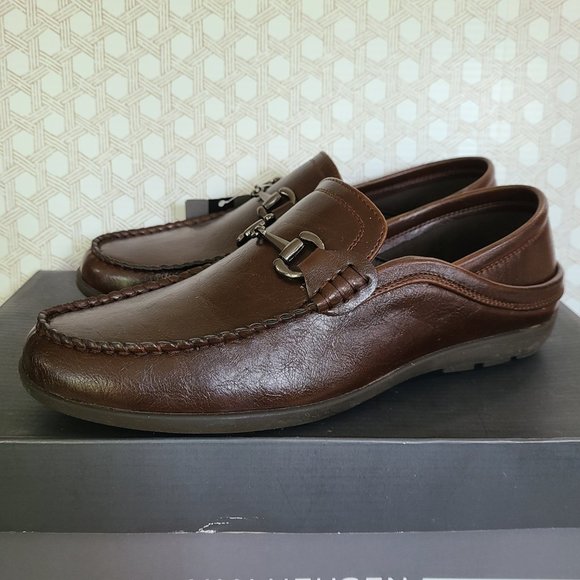 NWT Van Heusen 8M 'Drive-on' Style Brown Men's Shoes - Picture 6 of 10